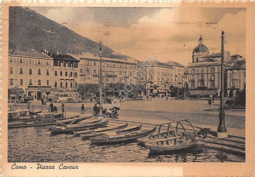 Cartolina - Postcard - Como - Piazza Cavour - Barche …