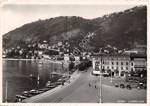 Cartolina - Postcard - Como lungolago anni '50