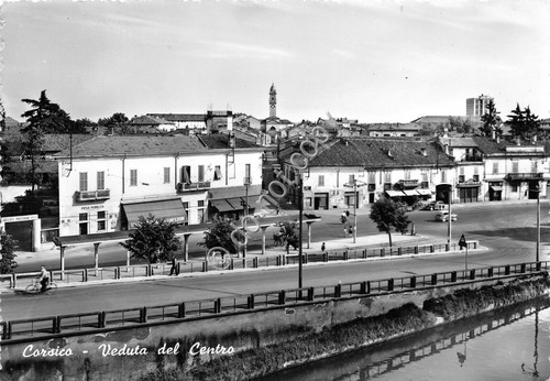 Cartolina - Postcard - Corsico - Veduta del centro - …