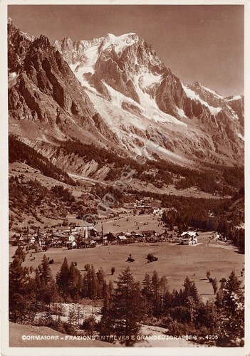 Cartolina - Postcard - Courmayeur - Frazione Entreves - Grandes …
