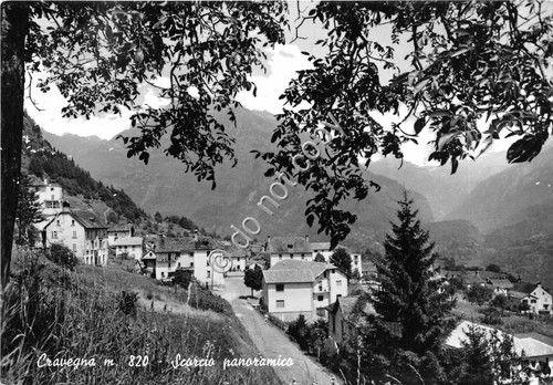Cartolina - Postcard - Cravegna scorcio panoramica 1966