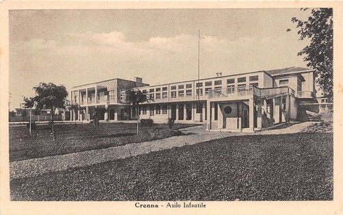 Cartolina - Postcard - Crenna - Asilo infantile - anni …