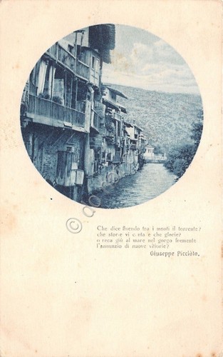 Cartolina - Postcard - dintorni di Brescia - poesia Picciolo …