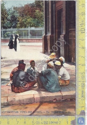 Cartolina - Postcard - Egyptian types and scenes - Midday …