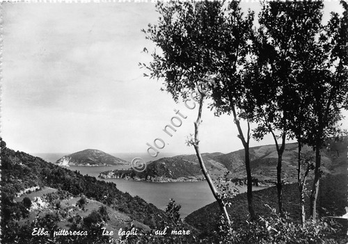 Cartolina - Postcard - Elba - Tre laghi sul mare …