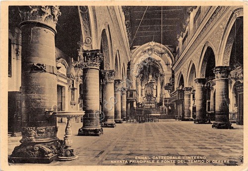 Cartolina - Postcard - Enna - Cattedrale - Interno - …