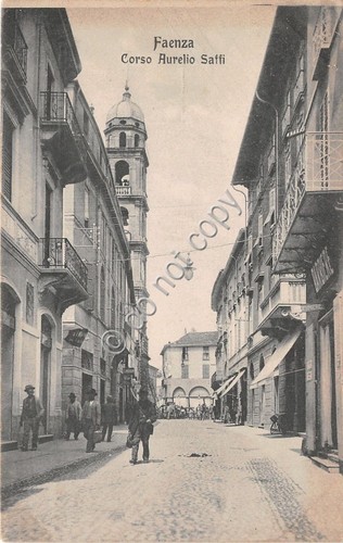 Cartolina - Postcard - Faenza - Corso A. Saffi - …