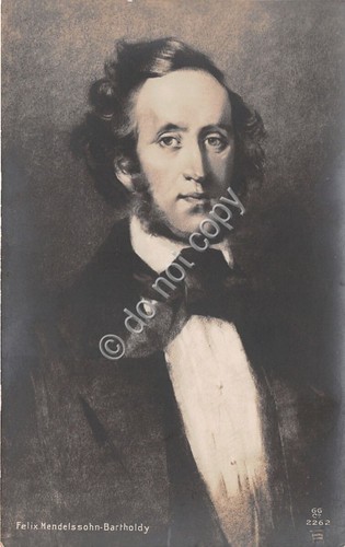 Cartolina - Postcard - Felix Mendelssohn - Ritratto