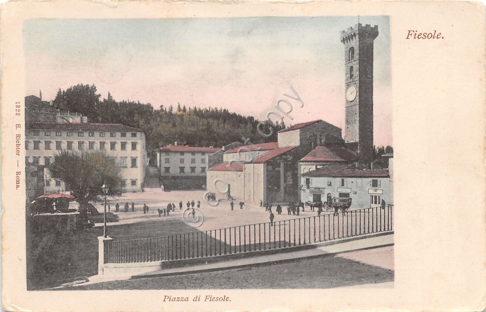 Cartolina - Postcard - Fiesole - la Piazza - NVG