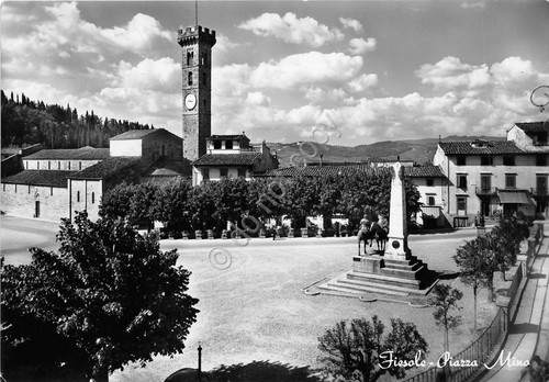 Cartolina - Postcard - Fiesole - Piazza Mino - anni …