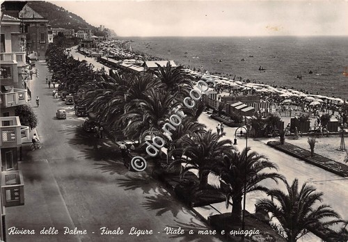 Cartolina - Postcard - Finale Ligure Viale a mare e …