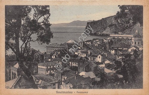Cartolina - Postcard - Finalmarina panorama dall'alto 1929 VG