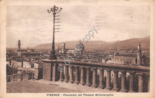 Cartolina - Postcard - Firenze Panorama da Piazzale Michelangelo 1927 …