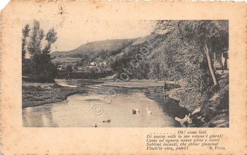 Cartolina - Postcard - fiume - Poesia B. Prina - …