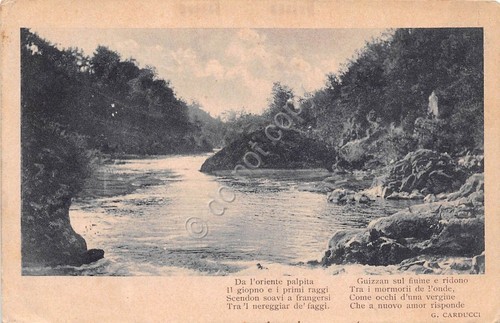 Cartolina - Postcard - fiume - Poesia Carducci - 1916