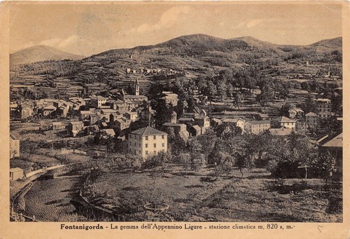 Cartolina - Postcard - Fontanigorda - panorama - 1948