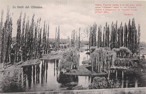 Cartolina - Postcard - Fonti di Clitunno - Poesia Carducci …