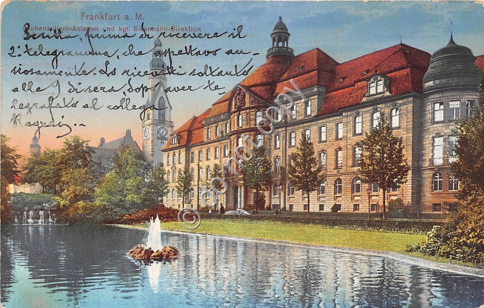 Cartolina - Postcard - Frankfurt - Hohenzollen Anlage - 1915 …