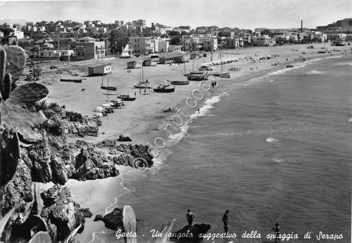 Cartolina - Postcard - Gaeta Spiaggia di Serapo 1959