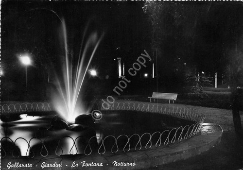 Cartolina - Postcard - Gallarate - Giardini - Fontana - …