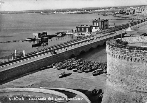 Cartolina - Postcard - Gallipoli - Panorama dall'alto - ponte …