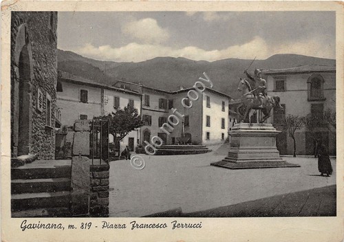 Cartolina - Postcard - Gavinana - Piazza Ferrucci - 1941