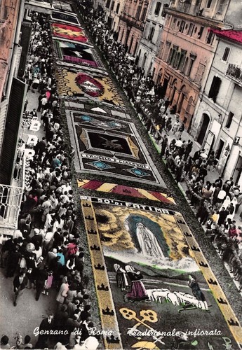 Cartolina - Postcard - Genzano di Roma - Infiorata - …