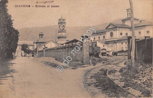 Cartolina - Postcard - Giaveno entrata al paese VG