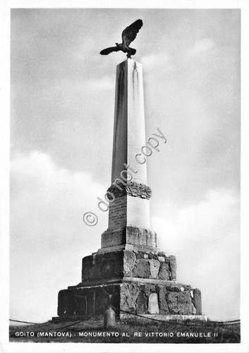 Cartolina - Postcard - Goito - Monumento a Re Vittorio …