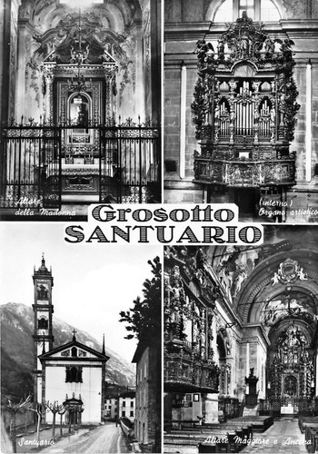 Cartolina - Postcard - Grossotto - Santuario - vedutine - …