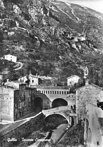 Cartolina - Postcard - Gubbio - Torrente Camignano - Panorama …