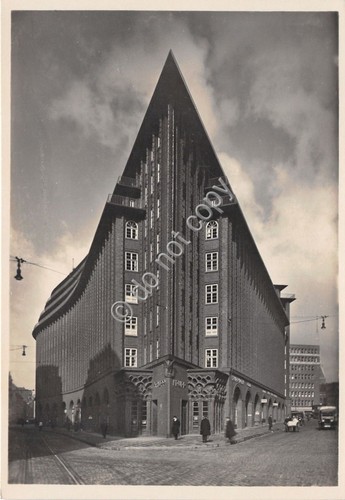 Cartolina - Postcard - Hamburg - Chilehausspitze - anni '40