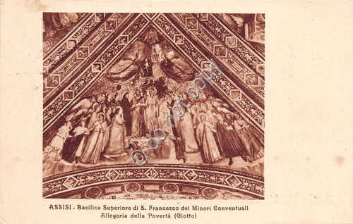 Cartolina - Postcard - Illustrata - Assisi - Allegoria povertà …