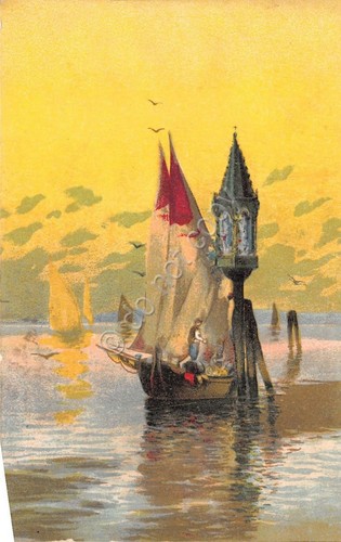 Cartolina - Postcard - Illustrata - Barca a vela - …