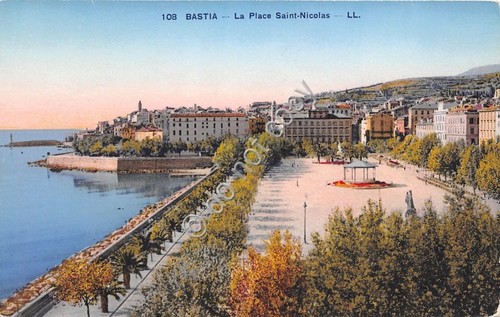 Cartolina - Postcard - Illustrata - Bastia - Place Saint …