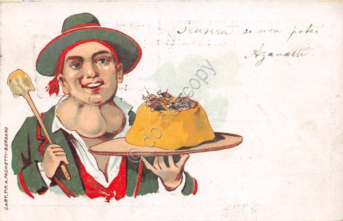 Cartolina - Postcard - Illustrata - Bergamo - Polenta con …