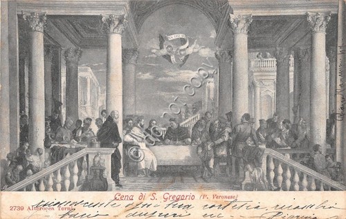 Cartolina - Postcard - Illustrata - cena di S. Gregorio …