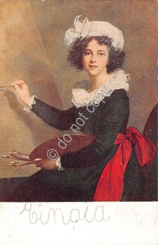 Cartolina - Postcard - Illustrata - E. Vigee - autoritratto …