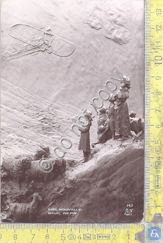 Cartolina - Postcard - Illustrata - Ere nouvelle - aereo …