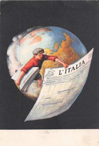 Cartolina - Postcard - Illustrata - L'Italia - Giornale - …