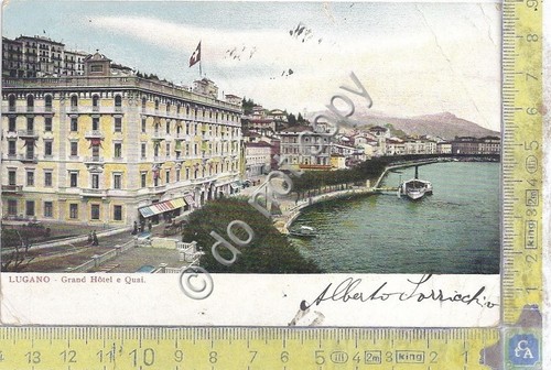 Cartolina - Postcard - Illustrata - Lugano - Grand Hotel …