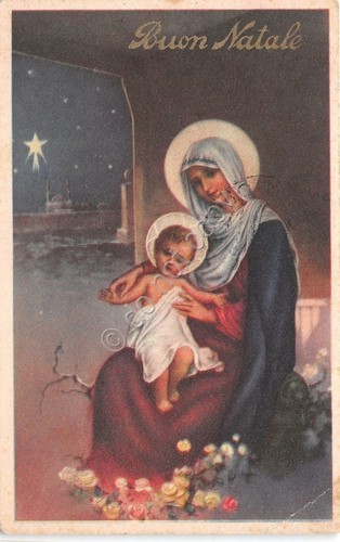 Cartolina - Postcard - Illustrata - Madonna con Bambino - …