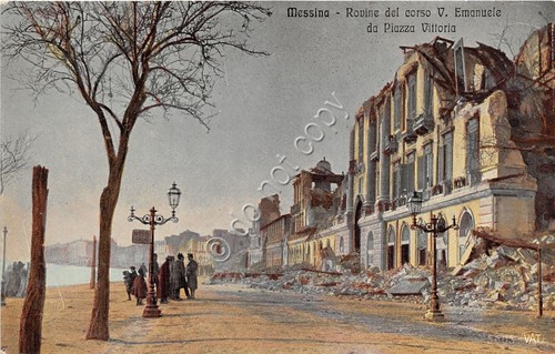 Cartolina - Postcard - Illustrata - Messina - Rovine di …