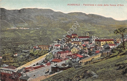 Cartolina - Postcard - Illustrata - Monreale - Panorama - …