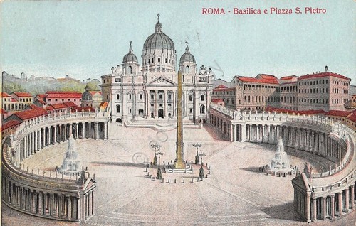Cartolina - Postcard - Illustrata - Roma - Piazza S. …