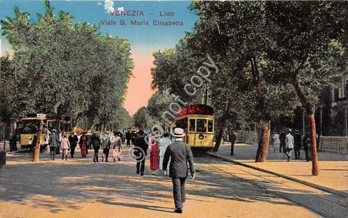 Cartolina - Postcard - Illustrata - Venezia Lido - Viale …