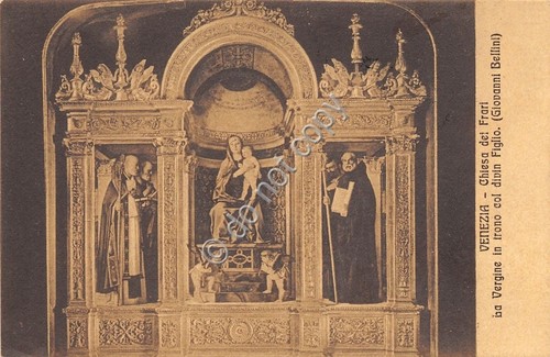 Cartolina - Postcard - Illustrata - Vergine in trono col …