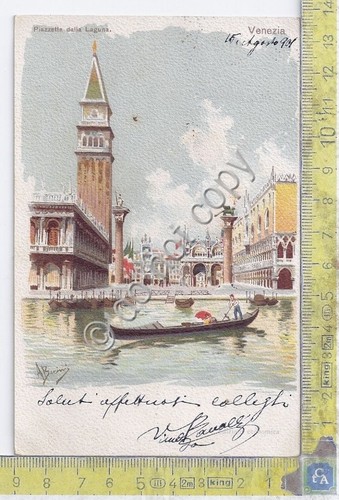 Cartolina - Postcard - Illustrata Bucini - Venezia - Piazzetta …