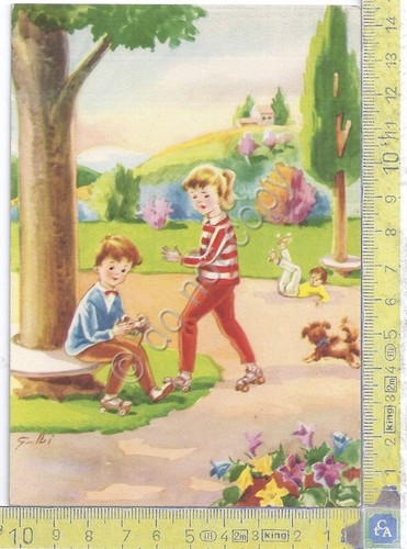 Cartolina - Postcard - Illustrata Galbi - Bambini - schettini …