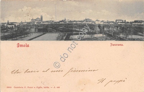 Cartolina - Postcard - Imola - Panorama - anni '10